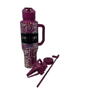 COLDEST Rose Spiral Holographic 46 Oz Tumbler  NEW With 3 Attachments